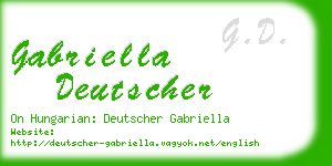 gabriella deutscher business card